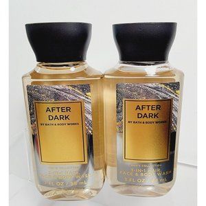 2 AFTER DARK Bath & Body Works 3 in 1 Hair Face & Body Wash Travel Size 3 oz NEW